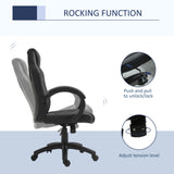 Chaise de bureau de jeu de course, Fauteuil de gamer d'ordinateur avec roulettes pivotantes, Appuie-tête rembourré, Fonction d'inclinaison