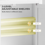 Bathroom Cabinet Wall Mounted, Modern Bathroom Wall Cabinet with 2 Doors and 2 Adjustable Shelves