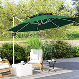 10 FT Cantilever Patio Umbrella with 360° Rotation & Adjustable Height, Crank and Tilt