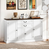 Farmhouse Sideboard with Charging Station and Thickened Top, 58