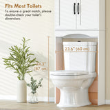 Over the Toilet Storage Cabinet Freestanding Bathroom Organizer with 2 Doors and Open Shelf