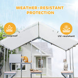 Grand meuble de catio en métal pour l'extérieur de 79 po avec housse imperméable, 4 plateformes