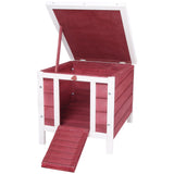 Wooden Rabbit Hutch, Bunny Cage with Waterproof & Openable Asphalt Roof, 20
