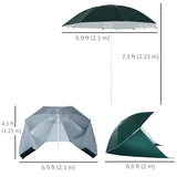 7.5FT 2-in-1 Umbrella Shelter with Carry Bag