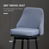 Extra Tall Bar Stools Set of 2, Modern 360° Swivel Barstools, Dining Room Chairs with Steel Legs Footrest