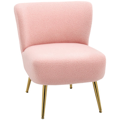 Fauteuil lounge pour chambre, fauteuil du salon avec rembourrage doux et pieds dorés