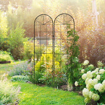 2 Pcs Garden Trellis for Climbing Plants, Outdoor Metal Trellis Plant Support Trellises for Patio
