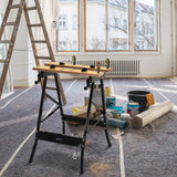 Foldable Work Bench w/ 4 Adjustable Clamps, Carpenter Saw Table