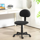 Small Desk Chair, Armless Office Chair with Adjustable Height, 360° Swivel Wheels