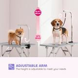 Foldable Pet Grooming Table for Dogs Cats with Adjustable Arm