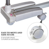 4 Layers Folding Laundry Rack Stand Dryer Storage Towel Rack Rolling