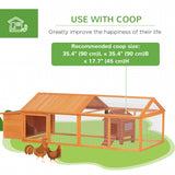 Poulailler grand parc à poules 95 po L avec nid, toit en bois, porte latérale pour extérieur, 4–8 poules