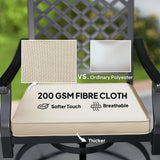 Ensemble de tabourets de bar extérieurs, lot de 2, Chaises de patio pivotantes hauteur de bar avec coussin, repose-pieds et oreiller pour bord de piscine