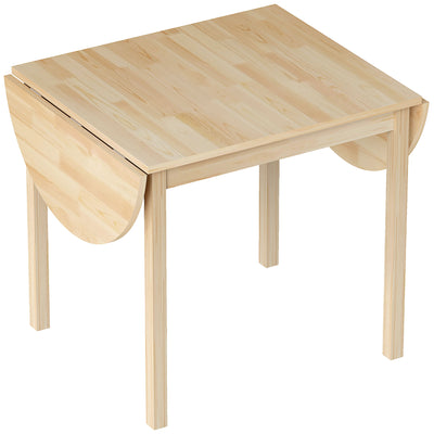 Solid Wood Kitchen Table, Drop Leaf Tables for Small Spaces, Folding Dining Table