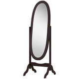 Floor Standing Mirror Full Length Mirror with Adjustable Angle Oval Frame for Dressing Room Bedroom Living Room
