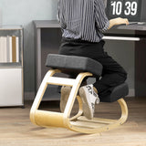 Ergonomic Kneeling Chair, Wood Kneel Stool with Thick Pads, Desk Knee Chair