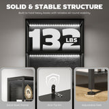 5-Tier Bookshelf, Freestanding Bookcase with LED Lights and Metal Frame for Living Room