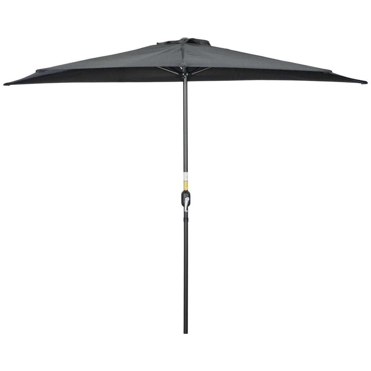 9.8ft Half Umbrella Semi Round Patio Parasol with Crank Handle