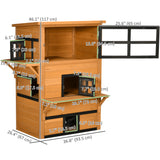 Maison pour chat, Abri félin extérieur 3 étages