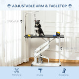 Pet Grooming Table, Height Adjustable Dog Grooming Table with Arm
