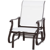 Outdoor Glider Chair, Patio Glider with Steel Frame and Mesh Fabric