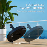 Round Umbrella Base with Wheels, Cement-Filled 55 lbs Parasol Stand
