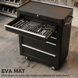5-Drawer Rolling Tool Cabinet on Wheels, Lockable Tool Chest, Tool Organizer for Garage