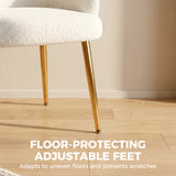 Fauteuil d'accent design dossier pétale, fauteuil de salon moderne avec pieds métalliques