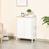Storage Cabinet with Doors, Cupboard Organization with 2 Adjustable Shelves