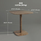 Dining Table for 4 People - Modern Kitchen Table with Wood-Effect Top, 27.6