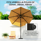 Umbrella Base, 33lbs HDPE Outdoor Umbrella Stand Parasol Stand with Cut-Out Design