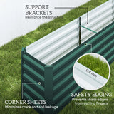 8 x 1.3 x 1.5ft Galvanized Raised Garden Bed, Reinforced Outdoor Planter Box with Open Bottom
