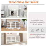 Freestanding Pet Gate, Folding Dog Gate with 2 Support Feet, 24