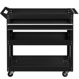 Tool Cart on Wheels, Ball Bearing Drawer, Storage Trays for Garage