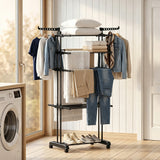 Sèche-linge 5 étages, séchoir à linge pliable avec roues