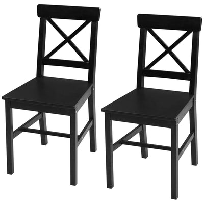 Wooden Dining Chairs Set of 2