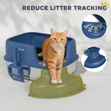 Stainless Steel Cat Litter Box, Cat Litter Box with High Side and Scoop