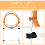 2-in-1 Dog Obstacle Training Agility Equipment Tire Jump Ring/Hurdle Bar with a Simple & Easy Setup & Storage Bag