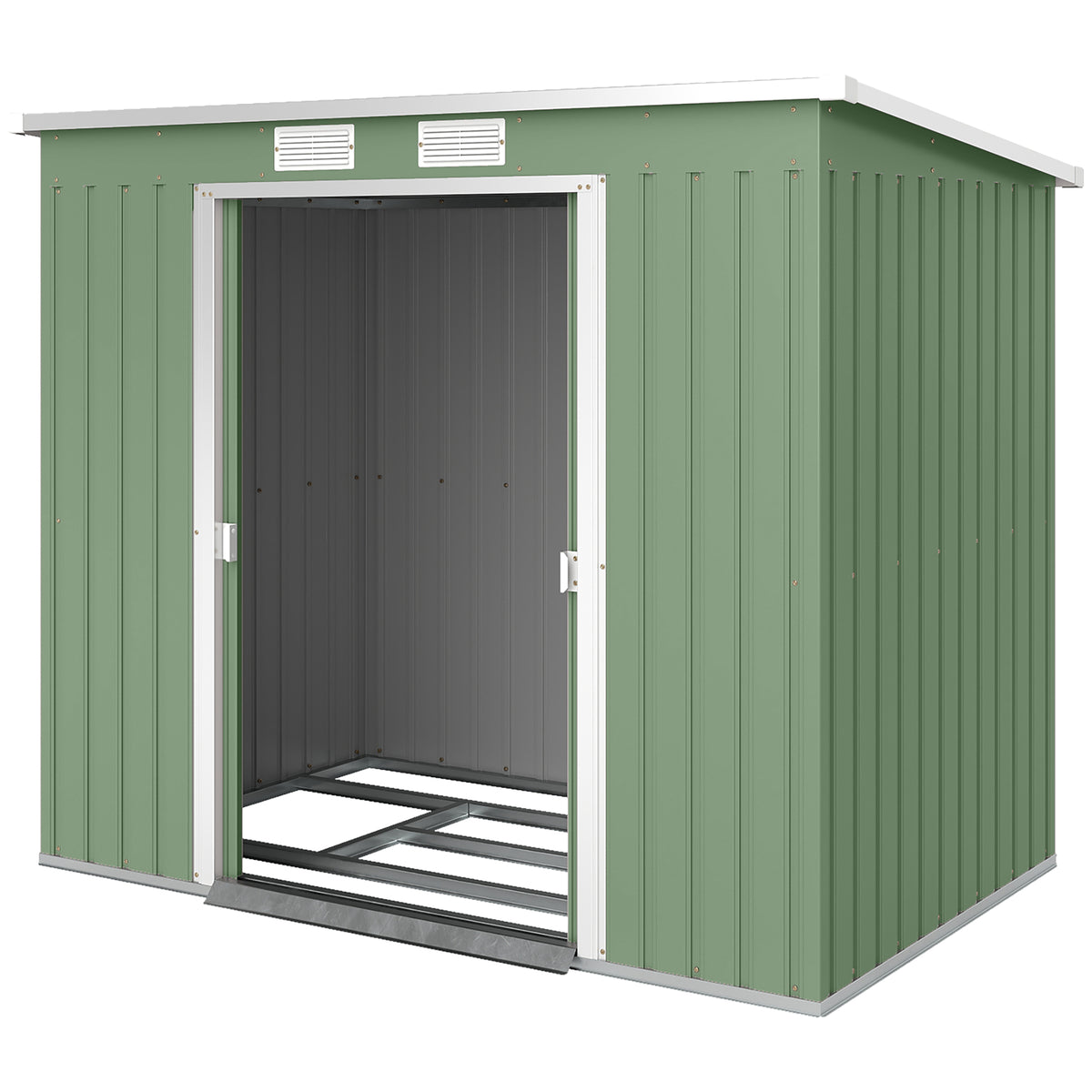 7' x 4' Galvanised Steel Garden Shed