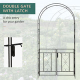 Arche de jardin en métal 7,6FT avec portail