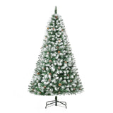 Sapin de Noël artificiel prélit 1,8 m, lumière LED blanc chaud, décoration de Noël festive pour la maison avec ouverture automatique