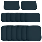Ensemble canapé rotin patio extérieur 14pc couvre coussin polyester remplacement - coussin non inclus