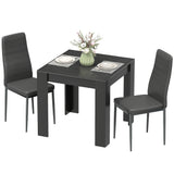 Dining Table Set for 2, Dining Room Table and PU Leather Upholstered Chairs