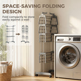 5-Tier Clothes Drying Rack, Foldable Laundry Drying Rack with Wheels