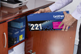 Brother TN221M Magenta Toner Cartridge, Standard Yield
