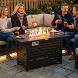 Propane Gas Fire Pit Table, Outdoor Firepit with 43