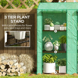 Portable Mini Greenhouse Green House with 3 Tier Shelves