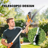 2-In-1 Manual Pole Saw, Secateurs with Safety Lock, 6.5ft Aluminium Telescopic Pole Pruner