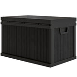 70 Gallon Deck Box, Resin Outdoor Storage Box with Handles