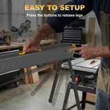 Mitre Saw Stands, Sawhorses with Height Adjustable Legs, 2x4 Bracket